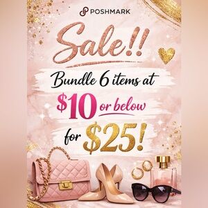 CLOSET SALE! BUNDLE 6 ITEMS for $25!!! 6 for $25! Must be $10 or less!